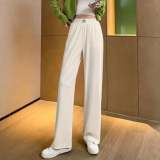 Buy 2 & free shippingHigh Waist Plain Wide Leg Slacks