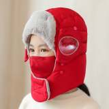 Warm Winter Hat With Earmuffs Face Mask Goggles