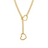 Heart ring Slip Chain Necklace