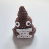 Unique Funny Gift Crochet Poo Plushy Desk Decor