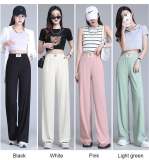 Buy 2 & free shippingHigh Waist Plain Wide Leg Slacks