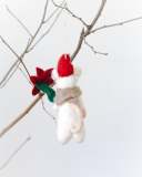 Flower Mouse Felt Ornament