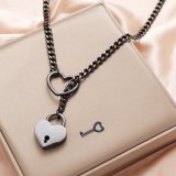 Heart ring Slip Chain Necklace