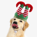 Christmas Hat Pet Funny Striped Clown Hat