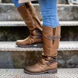 Buy 2 Free Shipping - Women's Vintage Zipper High Snow Boots