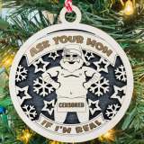 Wooden Santa Claus Ornament