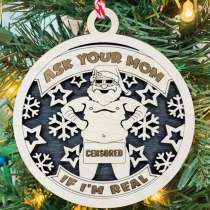 Wooden Santa Claus Ornament