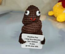 Unique Funny Gift Crochet Poo Plushy Desk Decor