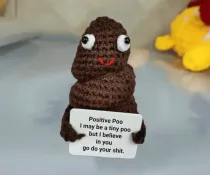 Unique Funny Gift Crochet Poo Plushy Desk Decor