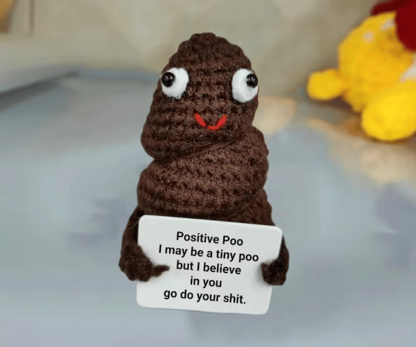 Unique Funny Gift Crochet Poo Plushy Desk Decor