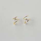 Minimal Spiral Hoop Twist Earrings