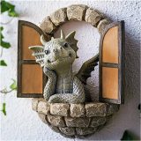 Courtyard Dinosaur Sculpture Wall Decoration