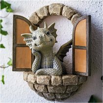 Courtyard Dinosaur Sculpture Wall Decoration