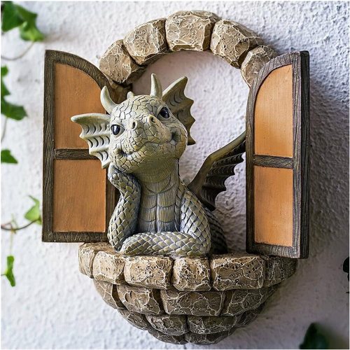 Courtyard Dinosaur Sculpture Wall Decoration