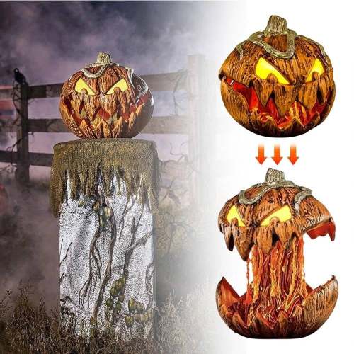 Halloween Scary Pumpkin With Lights  Early Halloween Flash Sale