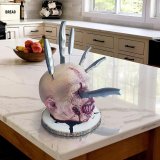 Zombie head knife holder for kitchen storage