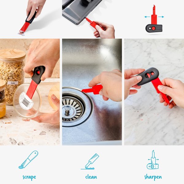2-In-1 Self-Sharpening Cleaning Scraper