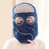 Warm Winter Hat With Earmuffs Face Mask Goggles