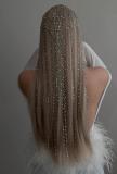 Veil Made of Crystal and Pearl Beads