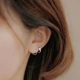 Minimal Spiral Hoop Twist Earrings