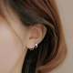 Minimal Spiral Hoop Twist Earrings
