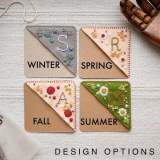 Bloomy Line - Personalized Hand Embroidered Corner Bookmark