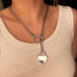 Heart ring Slip Chain Necklace
