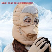 Warm Winter Hat With Earmuffs Face Mask Goggles