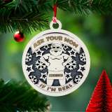 Wooden Santa Claus Ornament