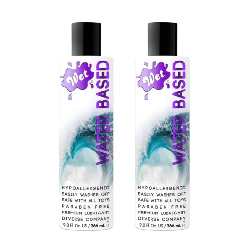 Wet Platinum Silicone-Based Lube for Men, Women & Couples, 9 Fl Oz - Ultra Long-Lasting & Water-Resistant Premium Personal Lubricant - Safe to Use with Latex Condoms - Non-Sticky & Hypoallergenic