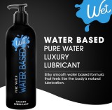 Wet Platinum Silicone-Based Lube for Men, Women & Couples, 16 Fl Oz - Ultra Long-Lasting & Water-Resistant Premium Personal Lubricant - Safe to Use with Latex Condoms - Non-Sticky & Hypoallergenic