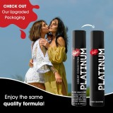 Wet Platinum Silicone-Based Lube for Men, Women & Couples, 1.0 Fl Oz - Ultra Long-Lasting & Water-Resistant Premium Personal Lubricant - Safe to Use with Latex Condoms - Non-Sticky & Hypoallergenic