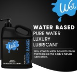 Wet Platinum Silicone-Based Lube for Men, Women & Couples, 128 Fl Oz - Ultra Long-Lasting & Water-Resistant Premium Personal Lubricant - Safe to Use with Latex Condoms - Non-Sticky & Hypoallergenic