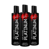 Wet Platinum Silicone-Based Lube for Men, Women & Couples, 3*3Fl Oz - Ultra Long-Lasting & Water-Resistant Premium Personal Lubricant - Safe to Use with Latex Condoms - Non-Sticky & Hypoallergenic