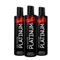Wet Platinum Silicone-Based Lube for Men, Women & Couples, 3*3Fl Oz - Ultra Long-Lasting & Water-Resistant Premium Personal Lubricant - Safe to Use with Latex Condoms - Non-Sticky & Hypoallergenic