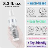 Water-Based Thick Creamy White Lube, Unscented 8.3 Fl. Oz Hypoallergenic Smooth Slippery Lubricant for Couples, Made in USA | Package May Vary