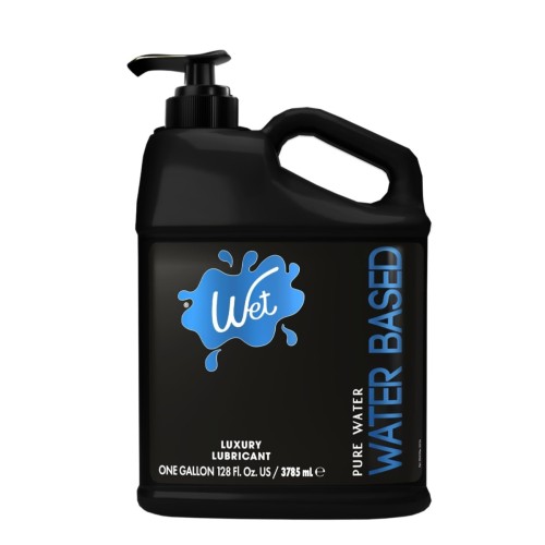 Wet Platinum Silicone-Based Lube for Men, Women & Couples, 128 Fl Oz - Ultra Long-Lasting & Water-Resistant Premium Personal Lubricant - Safe to Use with Latex Condoms - Non-Sticky & Hypoallergenic