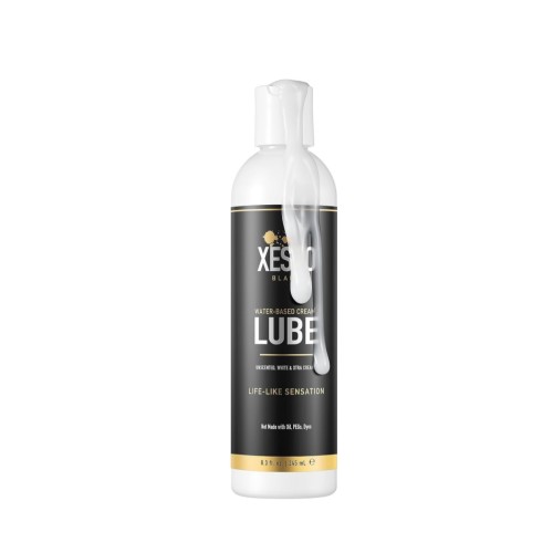XESSO Water-Based Creamy Lube, Unscented 8.3 Fl Oz, Thick White Gel-Like Slippery Glide, Hypoallergenic for Women, Men & Couples. Made in US & Discreet Package. Package May Vary