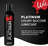 Wet Platinum Silicone-Based Lube for Men, Women & Couples, 4.2 Fl Oz - Ultra Long-Lasting & Water-Resistant Premium Personal Lubricant - Safe to Use with Latex Condoms - Non-Sticky & Hypoallergenic