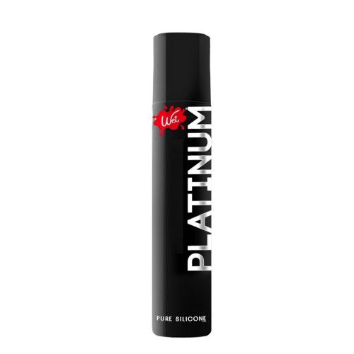 Wet Platinum Silicone-Based Lube for Men, Women & Couples, 1.0 Fl Oz - Ultra Long-Lasting & Water-Resistant Premium Personal Lubricant - Safe to Use with Latex Condoms - Non-Sticky & Hypoallergenic