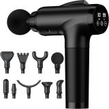 Massage Gun Deep Tissue, Handheld Electric Muscle Massager, High Intensity Percussion Massage Device for Pain Relief with 9 Attachments & 30 Speed