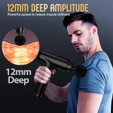 Massage Gun Deep Tissue, Handheld Electric Muscle Massager, High Intensity Percussion Massage Device for Pain Relief with 9 Attachments & 30 Speed