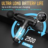 Massage Gun Deep Tissue, Handheld Electric Muscle Massager, High Intensity Percussion Massage Device for Pain Relief with 9 Attachments & 30 Speed