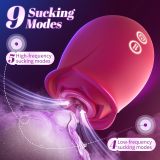 Sex Toys Rose Dildo Vibrator - Upgraded Adult Toys with 18 Sucking & Vibrating Modes for Women Clitoral Nipple, Rose Sucker Sex Toy Clitoral G Spot Vibrators for Woman Couples Adult Sex Games
