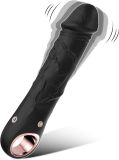 G Spot Dildo Vibrator - BGGOOD Adult Female Sex Toys with 10 Vibrations, Realistic Silicone Dildos Finger Vibrators for Multiple Stimulation, Clitoris Stimulator for Woman Sexual Pleasure(Black)