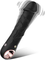 G Spot Dildo Vibrator - BGGOOD Adult Female Sex Toys with 10 Vibrations, Realistic Silicone Dildos Finger Vibrators for Multiple Stimulation, Clitoris Stimulator for Woman Sexual Pleasure(Black)