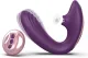 Tracy's Dog Clitoral Licking G Spot Vibrator, Tongue Adult Toys with Remote Control for Women Couple Play, Vibrating Sex Toy for Double Stimulation with 7 Licking & 10 Vibration Patterns, Purple