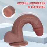 Sex Toys Dildo 7.8 Inch Realistic Silicone Dildo, Safety Material for Clitoral Vagina and Anal Stimulation with Strong Suction Cups, Sex Adult Toys for Women and Couple