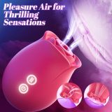 Sex Toys Rose Dildo Vibrator - Upgraded Adult Toys with 18 Sucking & Vibrating Modes for Women Clitoral Nipple, Rose Sucker Sex Toy Clitoral G Spot Vibrators for Woman Couples Adult Sex Games