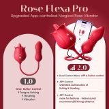 Sex Toys Rose Vibrator Dildo - MOOLIGIRL 4IN1 Adult Sex Toys for Women with 9 Tongue Licking & Thrusting Dildos G Spot Vibrators, Anal Sex Toy Clit Nipple Stimulator Licker for Female Men Couples